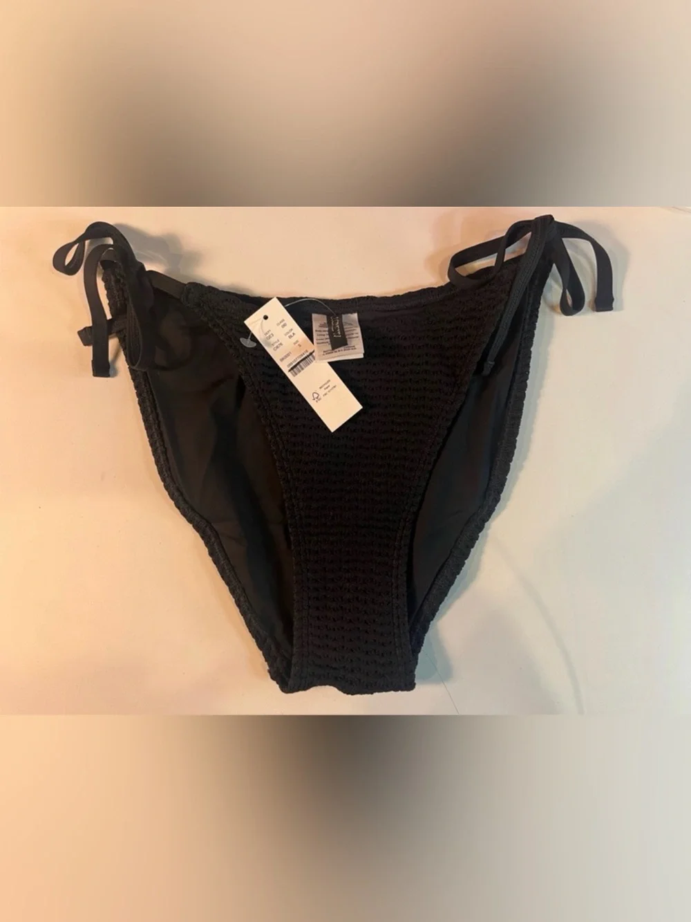 J.Crew Crochet string bikini bottom in black - Picture 6 of 8